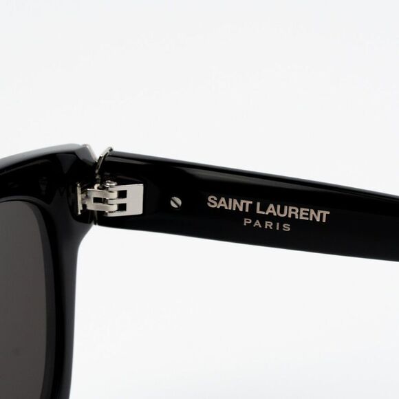 NEW Saint Laurent SLM124 001 Black Grey Square Men Sunglasses - Picture 7 of 11